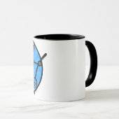 PETIT DESSIN FUNNY BOW NOIR ET BLANC RINGER MUG (Devant droit)