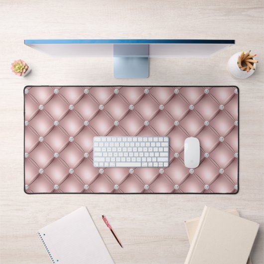 Petit Diamant Tufted Design, Or Rose (Bureau 1)