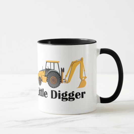 Petit Digger - Noir 11 oz Ringer Mug  (Droite)