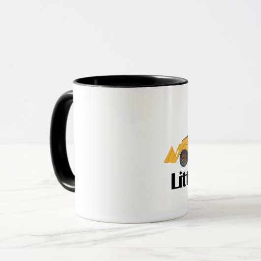 Petit Digger - Noir 11 oz Ringer Mug  (Devant gauche)