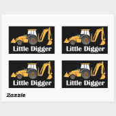 Petit Digger - Stickers Rectangle,  brillant (Feuille)