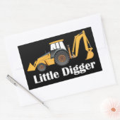 Petit Digger - Stickers Rectangle,  brillant (Enveloppe)