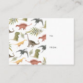 Petit Dinosaure | Afficher Invitation de douche In (Dos)