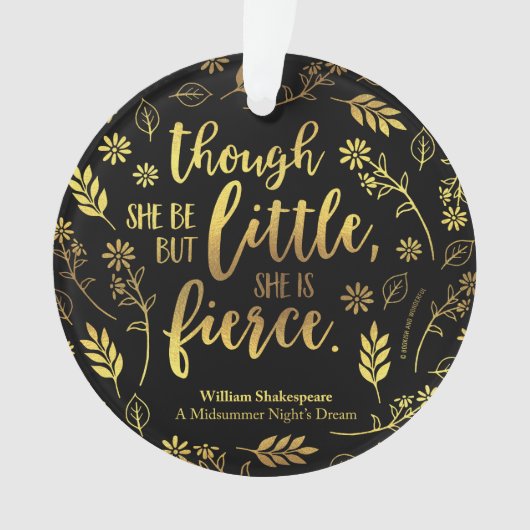 Petit d'or mais féroce William Shakespeare floral (devant)