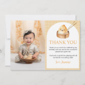 Petit Dumpling 1er anniversaire Carte de remerciem (Devant)