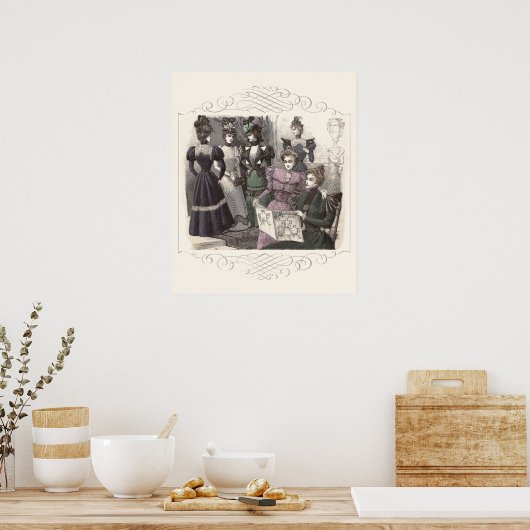 Petit Echo de La Mode  Franse Mode Poster (Keuken)