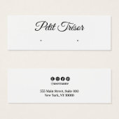 Petit écran d'oreille de script blanc (Devant & derrière)