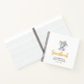 petit éléphant flore violette baby shower livre d' (Intérieur)