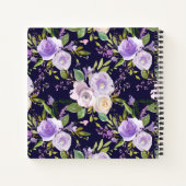 petit éléphant flore violette baby shower livre d' (Dos)