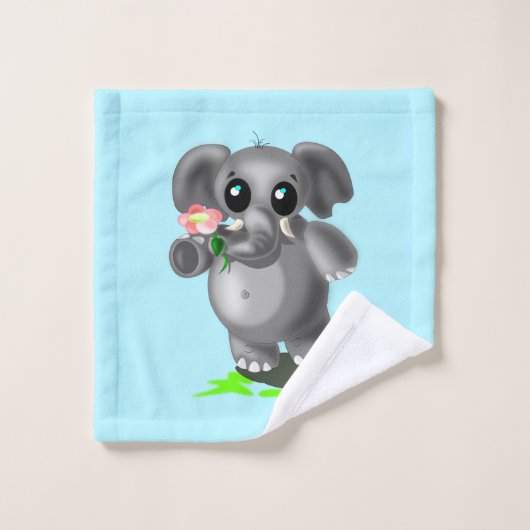 Petit Éléphant mignon (Gant de toilette)
