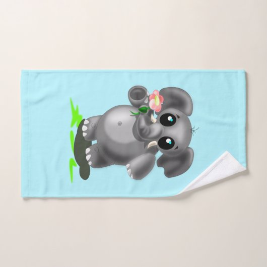 Petit Éléphant mignon (Serviette à main)