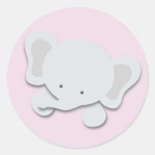 Petit éléphant {rose} Stickers