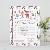 Petit Elf | Carte de rapport pour enfants (Debout devant)