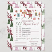 Petit Elf | Carte de rapport pour enfants (Devant / Derrière)