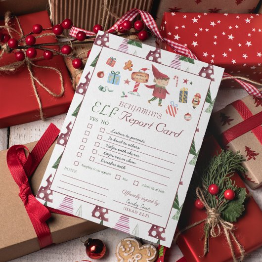 Petit Elf | Carte de rapport pour enfants