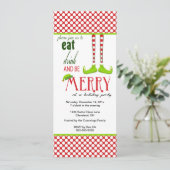 Petit Elf Invitation pour les Fêtes de Noël (Debout devant)