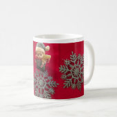 Petit Elfe Argent Snowflake Café Mug (Devant droit)