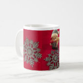 Petit Elfe Argent Snowflake Café Mug (Devant gauche)