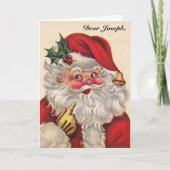 Petit-enfant Garçon ou fille Carte de Noël Nom et  (Devant)