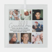 Petit-enfants moderne Photo Collage Ornement en ve (Recto)