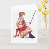 Petit enseignant, carte de voeux (Fleur jaune)
