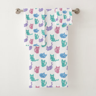Petit ensemble de serviettes de chat