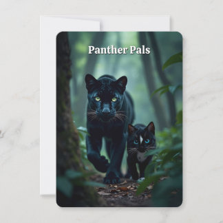 Petit et grand chat - Pals panthère - Carte plat