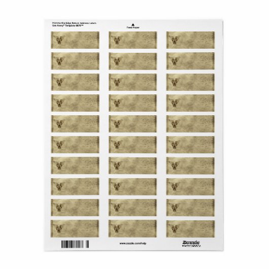 Petit Étiquette appothécaire gothique Gargoyle (Feuille entière)