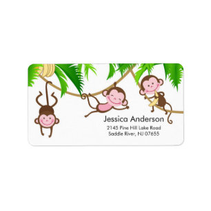 Petit étiquette de adresse de baby shower de sing