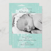 Petit Faire-part de naissance Bénédiction / Émerau (Devant / Derrière)