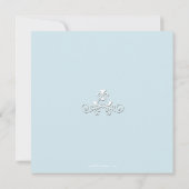 Petit Faire-part de naissance bleu Pourcentage (Dos)