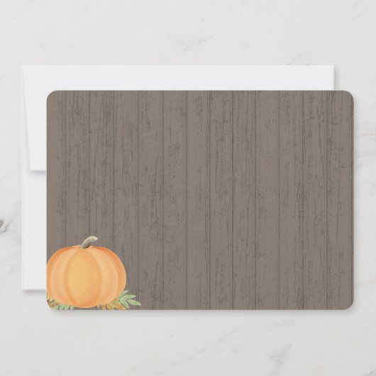 Petit Faire-part de naissance Citrouille (Dos)