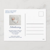 Petit faire-part de naissance photo de flocon de n (Dos)