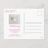 Petit faire-part de naissance photo de flocon de n (Dos)