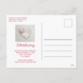 Petit faire-part de naissance photo de flocon de n (Dos)