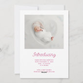 Petit faire-part de naissance photo de flocon de n (Dos)