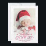 Petit faire-part de naissance photo de flocon de n<br><div class="desc">Diffusez la nouvelle de votre dernier ajout à votre famille avec cette carte de faire-part de naissance de Noël et d'hiver. Customisez facilement le devant de la carte avec le nom et la date de naissance de votre bébé, et avec l'une de vos photos préférées de nouveau-nés avec un joli...</div>