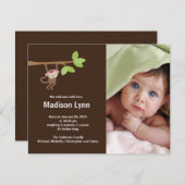 Petit faire-part de photo de naissance de bébé de (Devant / Derrière)