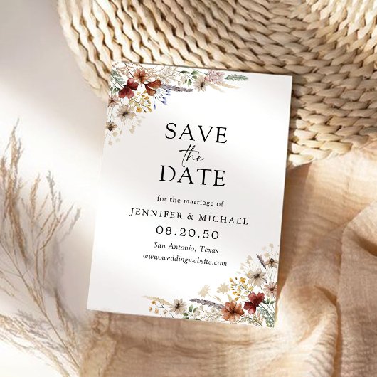 Petit Fleur sauvage Enregistrer La Carte Date