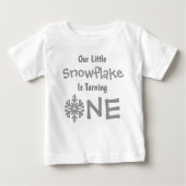 Petit Flocon de neige 1er Anniversaire T-shirt béb (Devant)