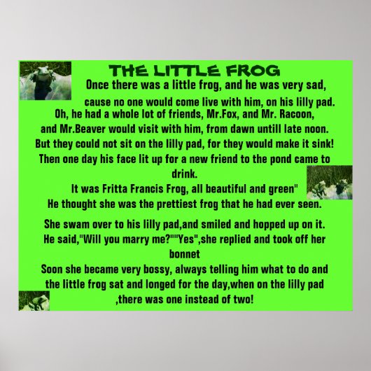 PETIT FROG, affiche POEM (Devant)