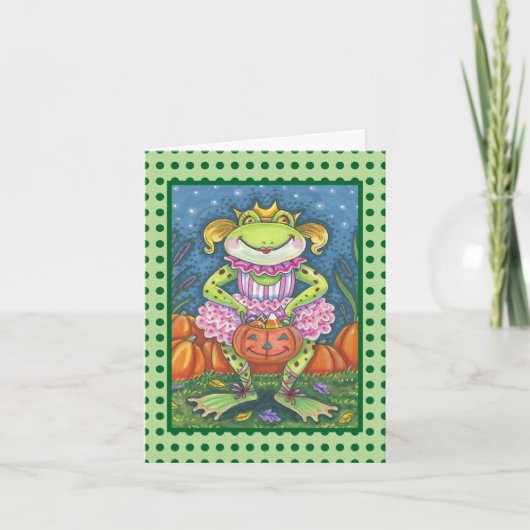 PETIT FROG HOPPY HALLOWEWEEN CARTE DE REMARQUE VER (Devant)