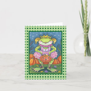 PETIT FROG HOPPY HALLOWEWEEN CARTE DE REMARQUE VER