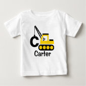 Petit Garçon de la grue de construction T-shirt pe (Devant)