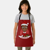 Petit garçon de Noël avec tablier casquette rouge (Insitu)