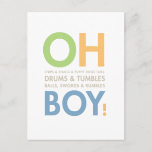 Petit garçon Douche Invitation Coups et escargots