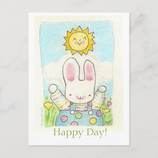petit garçon Joyeux Jour ! carte postale (Devant)