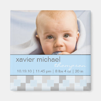 Petit garçon Magnet photo bleu