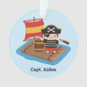 Petit garçon Pirate Capitaine Wood Raft Nom des en (devant)