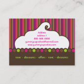 Petit gâteau complétant de rétros cartes de visite (Dos)